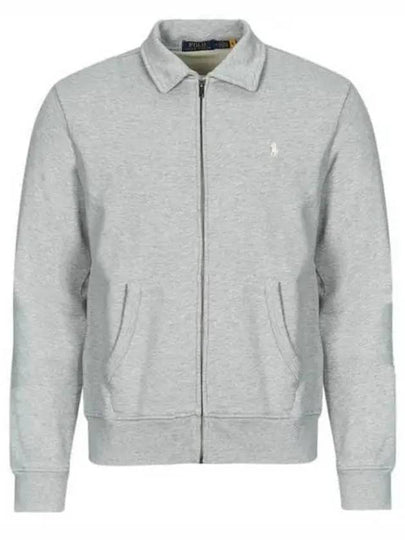 Embroidered logo jersey zip up jacket gray - POLO RALPH LAUREN - BALAAN 2