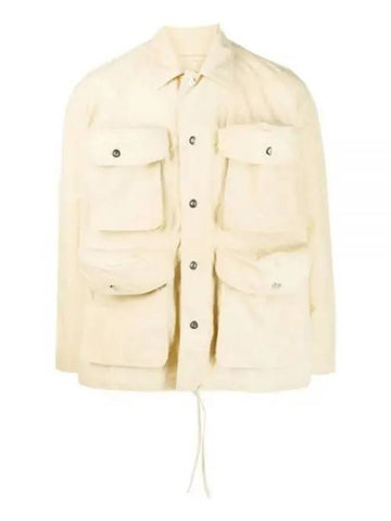 Multi Cargo Pocket Shirt Jacket Beige - SUNNEI - BALAAN 1