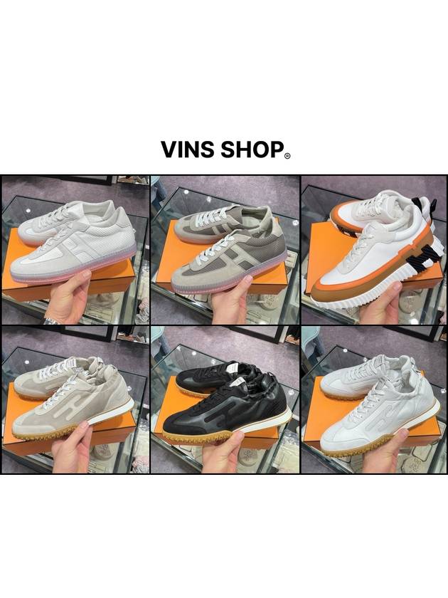 Bouncing Low Top Sneakers White Orange - HERMES - BALAAN 6