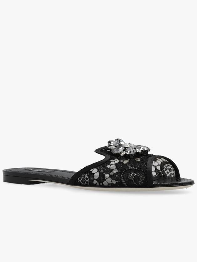 Women's Marsala Crystal Slippers Black - DOLCE&GABBANA - BALAAN 5