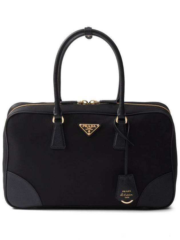 Re-Edition 1978 Re-Nylon Saffiano Leather Large Tote Bag Black - PRADA - BALAAN 2