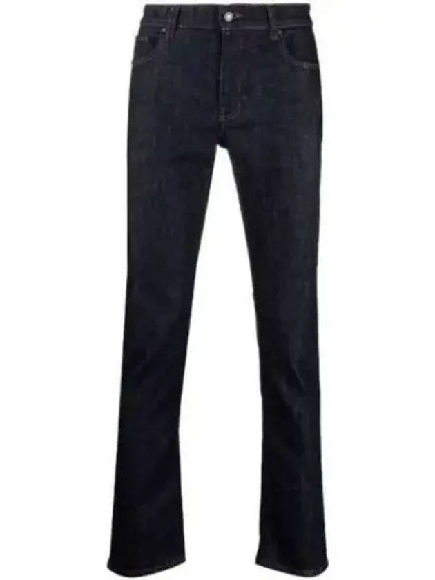 Slim Fit Stretch Denim Jeans Dark Blue - AMI - BALAAN 2