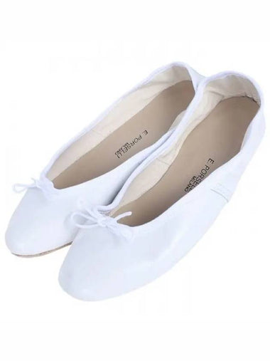 Women s leather flat shoes white PO DS 10 1120721 - PORSELLI - BALAAN 1