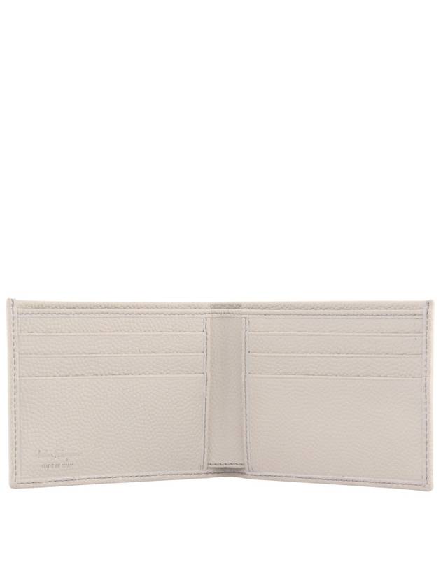 Gancini Logo Half Wallet Ivory - SALVATORE FERRAGAMO - BALAAN 4