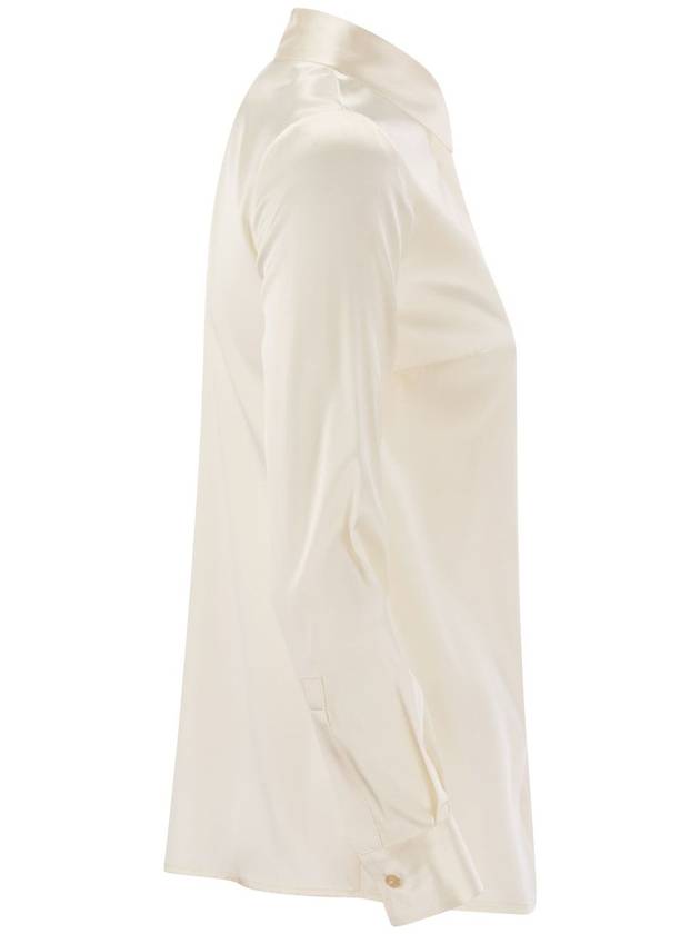 Straight silk satin shirt - ELISABETTA FRANCHI - BALAAN 3