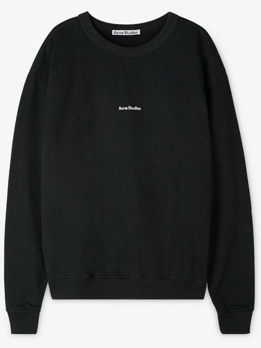 Mini Logo Crew Neck Sweatshirt Black - ACNE STUDIOS - BALAAN 2