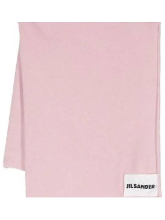 Logo Patch Cashmere Scarf Pink - JIL SANDER - BALAAN 2