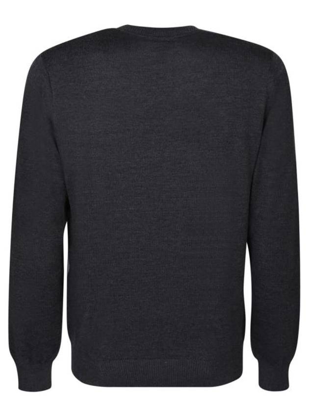 Monogram Jacquard Wool Crewneck Knit Top Grey - FENDI - BALAAN 3