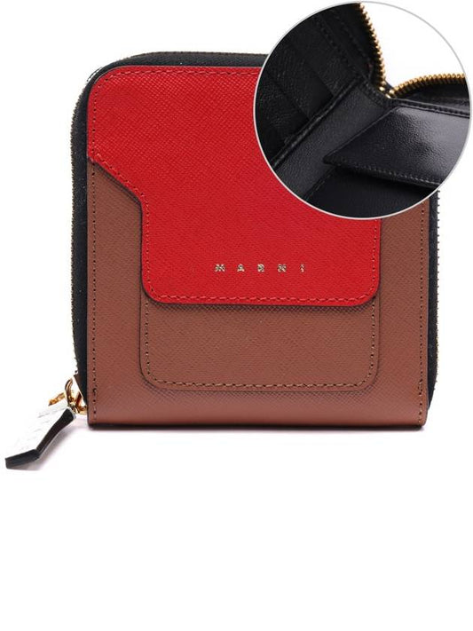 Women's Zipper Half Wallet PFMOQ09U08_LV520_Z393N_21S - MARNI - BALAAN 1