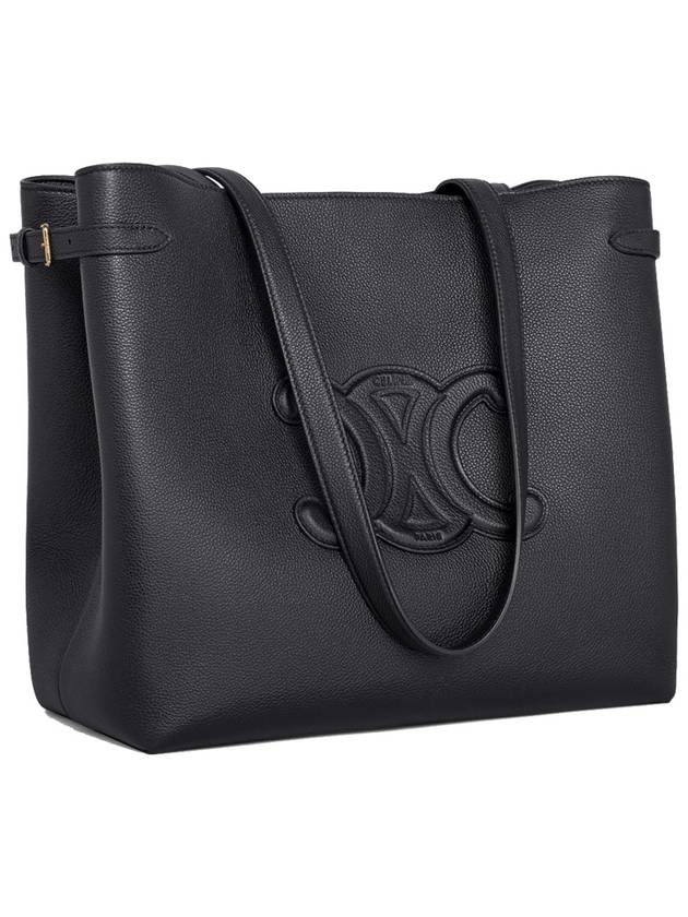 Cabas Anais Cuir Grain Calfskin Shoulder Bag Black - CELINE - BALAAN 5