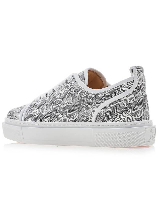 Adolon Canvas Low Top Sneakers White - CHRISTIAN LOUBOUTIN - BALAAN 4