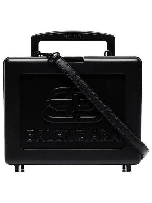 BB logo top handle tote bag black - BALENCIAGA - BALAAN.