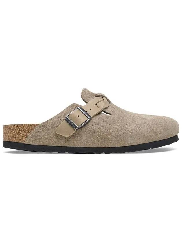 Boston Suede Mule Taupe - BIRKENSTOCK - BALAAN 3