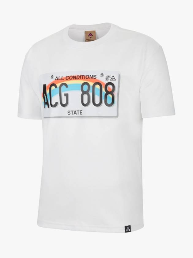 ACG License Plate Short Sleeve T-Shirt White - NIKE - BALAAN 2