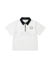 Hello LaLa Zip-Up Polo Shirt Black White - LALA SMILE - BALAAN 7