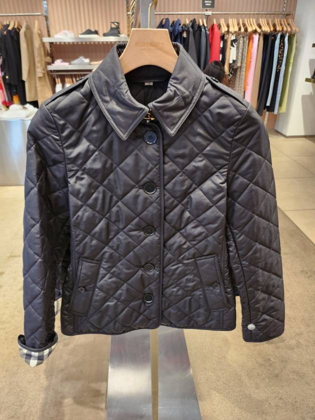 Frankby Diamond Quilted Jacket Black - BURBERRY - BALAAN 2