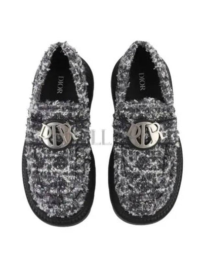 Buffalo Cannage Cotton Tweed Loafer Navy - DIOR - BALAAN 2