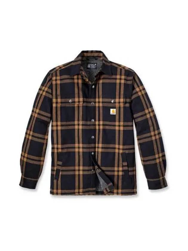 Relaxed Fit Flannel Sherpa Lined Shirt Jac 106354 N04 Jacket - CARHARTT - BALAAN 1