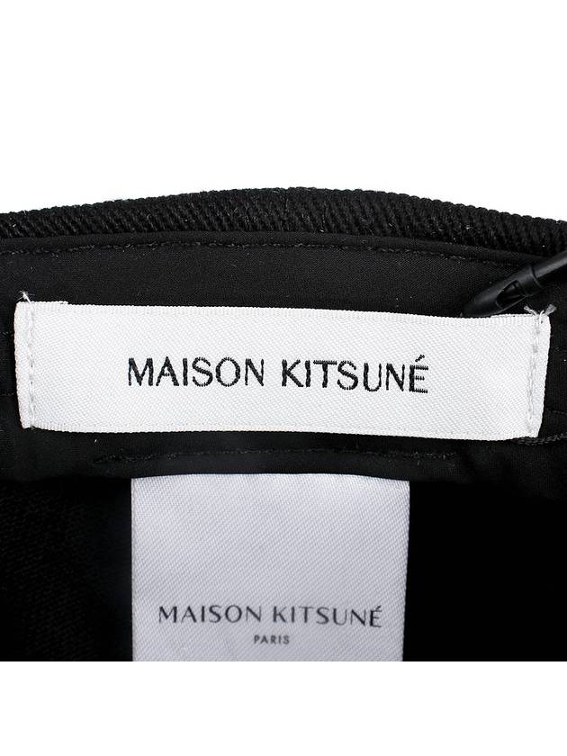 Large Fox Head Embroidery Ball Cap Black - MAISON KITSUNE - BALAAN 9