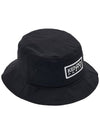 Logo Embroidered Cotton Bucket Hat Black - KENZO - BALAAN 5