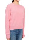 Embroidered Logo Crew Neck Cashmere Knit Top Pink - SPORTY & RICH - BALAAN 4