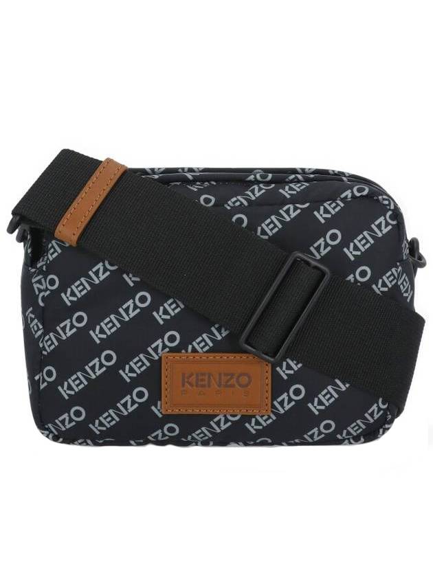 All Over Logo Print Cross Bag Black - KENZO - BALAAN 1