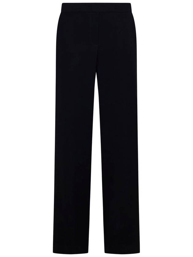 Black Straight Pants With Elastic Waistband In Fabric Woman - P.A.R.O.S.H. - BALAAN 1