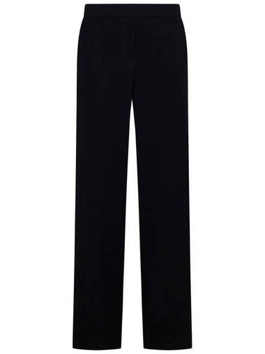 Black Straight Pants With Elastic Waistband In Fabric Woman - P.A.R.O.S.H. - BALAAN 1