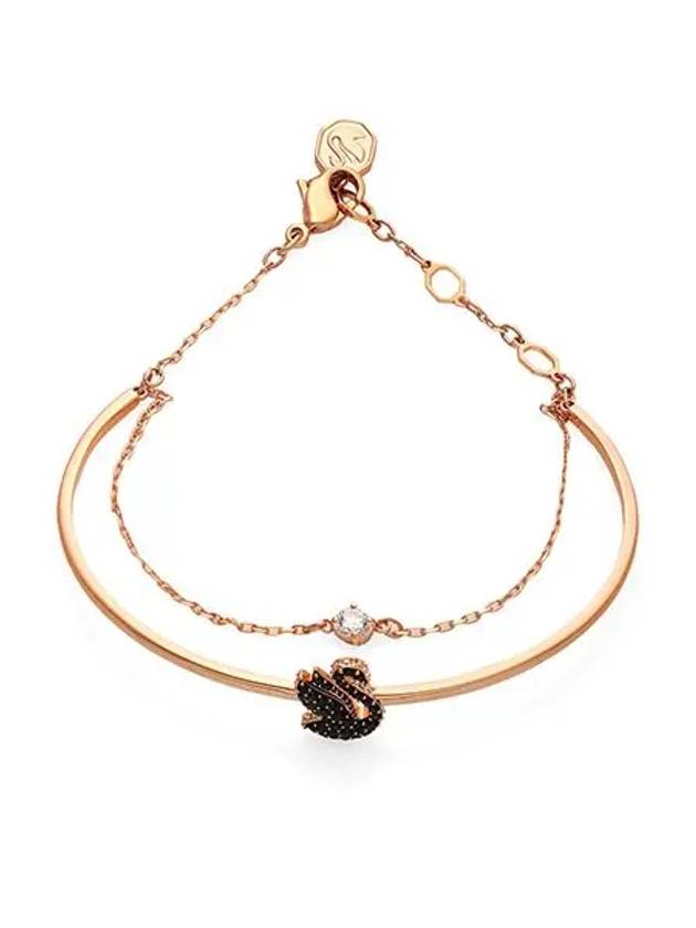 Swan Crystal Bracelet Black Rose Gold - SWAROVSKI - BALAAN 2