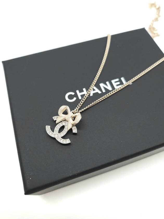 CC logo ribbon necklace gold cubic ABE546 - CHANEL - BALAAN 5