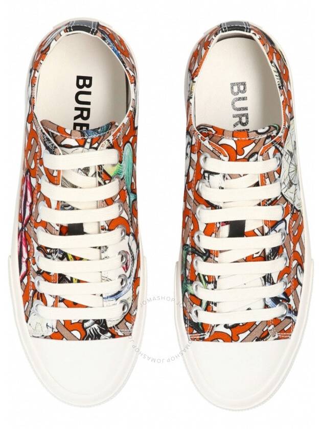 Burberry Larkhall Graphic Print Low Top Sneakers Brand Size 37.5 US Size 7.5 - BURBERRY - BALAAN 2