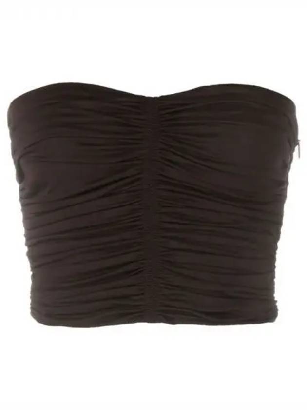 Ruched embellished bustier top 271138 - SAINT LAURENT - BALAAN 1