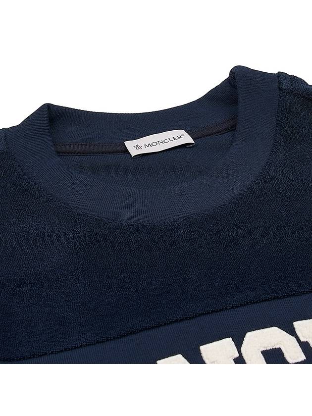 Embroidered Logo Sweatshirt Navy - MONCLER - BALAAN 6