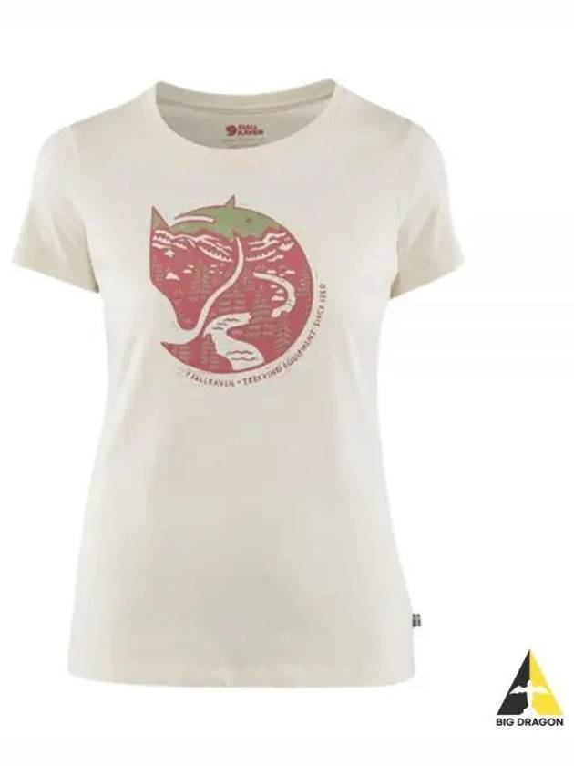 Women s Arctic Fox print t shirt chalk white 89849113 W - FJALL RAVEN - BALAAN 1