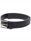 Intrecciato Buckle Leather Belt Black - BOTTEGA VENETA - BALAAN 4