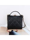 Women's Gold Vanity Retro Lambskin Chain Mini Bag Black - CHANEL - BALAAN 5