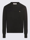 ORB Embroidered Crew Neck Knit Top Black - VIVIENNE WESTWOOD - BALAAN 5