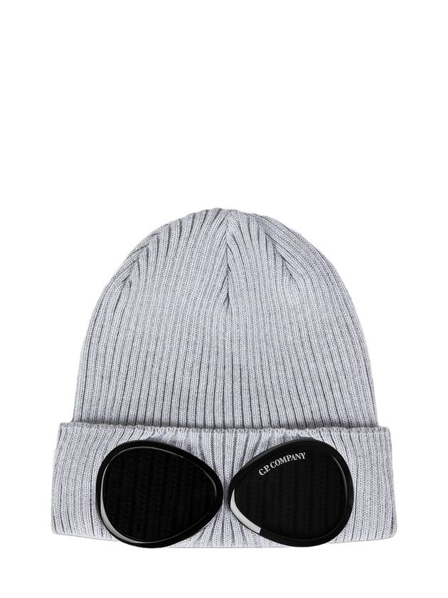 Cotton Goggles Beanie Gray Melange - CP COMPANY - BALAAN 1