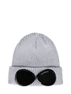 Goggle Detail Merino Wool Beanie Grey Melange - CP COMPANY - BALAAN 1