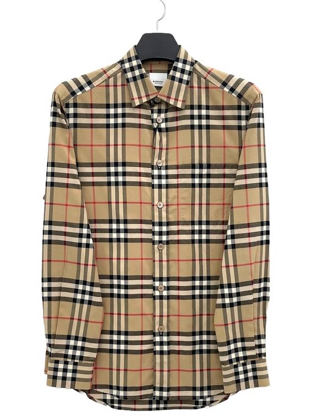 Vintage Check Flannel Carver Long Sleeve Shirt Beige - BURBERRY - BALAAN 2