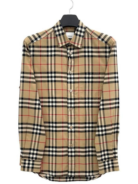 Vintage Check Flannel CARVER 8033703 A7028 Men's Shirt - BURBERRY - BALAAN 2