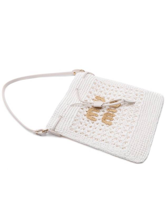 Woven Fabric Mini Bucket Bag White - MIU MIU - BALAAN 6