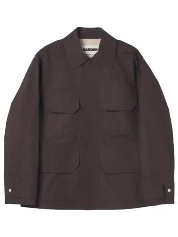 sports jacket dark brown jumper - JIL SANDER - BALAAN 1