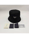 Re-Nylon Triangle Logo Bucket Hat Black - PRADA - BALAAN 6