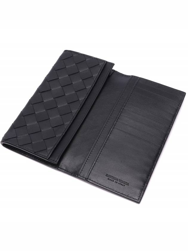 Intrecciato Leather Long Wallet Black - BOTTEGA VENETA - BALAAN 7