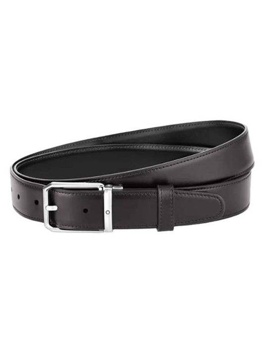 32mm Reversible Leather Belt Black Burgundy - MONTBLANC - BALAAN 1