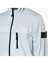 Compass Badge Pleated Windbreaker Blue - STONE ISLAND - BALAAN 6