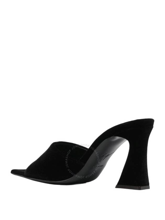 Giuseppe Zanotti Black Solhene Velvet Effect Mules Brand Size 39 US Size 9 - GIUSEPPE ZANOTTI - BALAAN 3