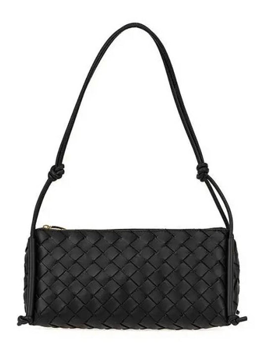 Intrecciato Nappa Leather Shoulder Bag Black - BOTTEGA VENETA - BALAAN 1