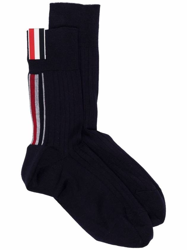 RWB Striped Socks Black - THOM BROWNE - BALAAN.